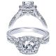 Taryn 14k White Gold Round Halo Engagement Ring TE98667W44JJ