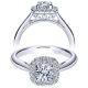Taryn 14k White Gold Round Halo Engagement Ring TE98706W44JJ