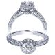 Taryn 14k White Gold Round Halo Engagement Ring TE98714W44JJ