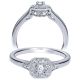 Taryn 14k White Gold Round Halo Engagement Ring TE98726W44JJ