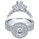 Taryn 14k White Gold Round Double Halo Engagement Ring TE99008R0W44JJ