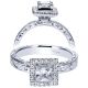 Taryn 14k White Gold Princess Cut Halo Engagement Ring TE99011W44JJ