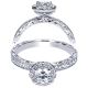 Taryn 14k White Gold Round Halo Engagement Ring TE99012W44JJ