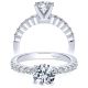 Taryn 14k White Gold Round Straight Engagement Ring TE6874W44JJ