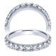 Taryn 14 Karat White Gold Round Straight Wedding Band TW4246W44JJ