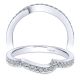 Taryn 14 Karat White Gold Round Curved Wedding Band TW6360W44JJ