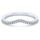Gabriel 14 Karat White Gold Curved Wedding Band WB14411E4W44JJ
