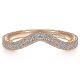 Gabriel 14 Karat Rose Gold Curved Wedding Band WB14445R4K44JJ
