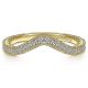 Gabriel 14 Karat Yellow Gold Curved Wedding Band WB14445R4Y44JJ
