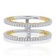 A.JAFFE Platinum Metropolitan Diamond Double Band Anniversary Ring WRC1120Q