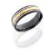 Lashbrook Z7D122.5/14KYSS SATIN-POLISH Zirconium Wedding Ring or Band