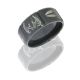 Lashbrook Z9B6SEG/DEERTRACKANTLER SILVER-BLACK Zirconium Wedding Ring or Band
