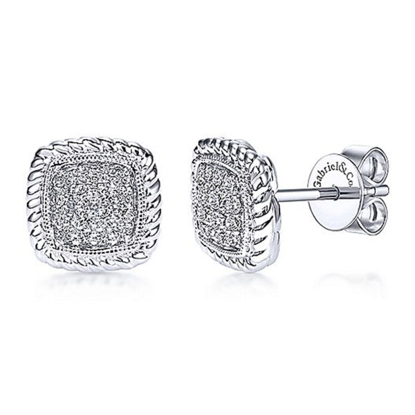 Gabriel & Co. Hampton diamond stud earrings, 14K white gold
