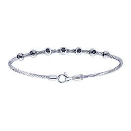 Gabriel Fashion Silver Two-Tone Hampton Stainless Steel Bangle