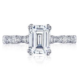 Tacori HT2559EC8X6 18 Karat Petite Crescent Engagement Ring | TQ Diamonds