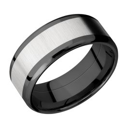 Lashbrook ZPF9B16(NS)/TITANIUM Zirconium Wedding Ring or Band | TQ