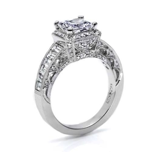 Tacori Crescent Platinum Engagement Ring HT2531PR12