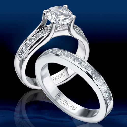 18kt white gold Engagement Ring With Center Diamond 2.20ct ...