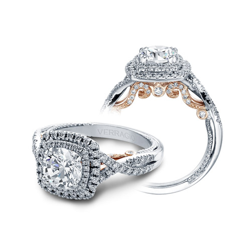 Verragio Insignia-7084CU-TT Platinum Engagement Ring