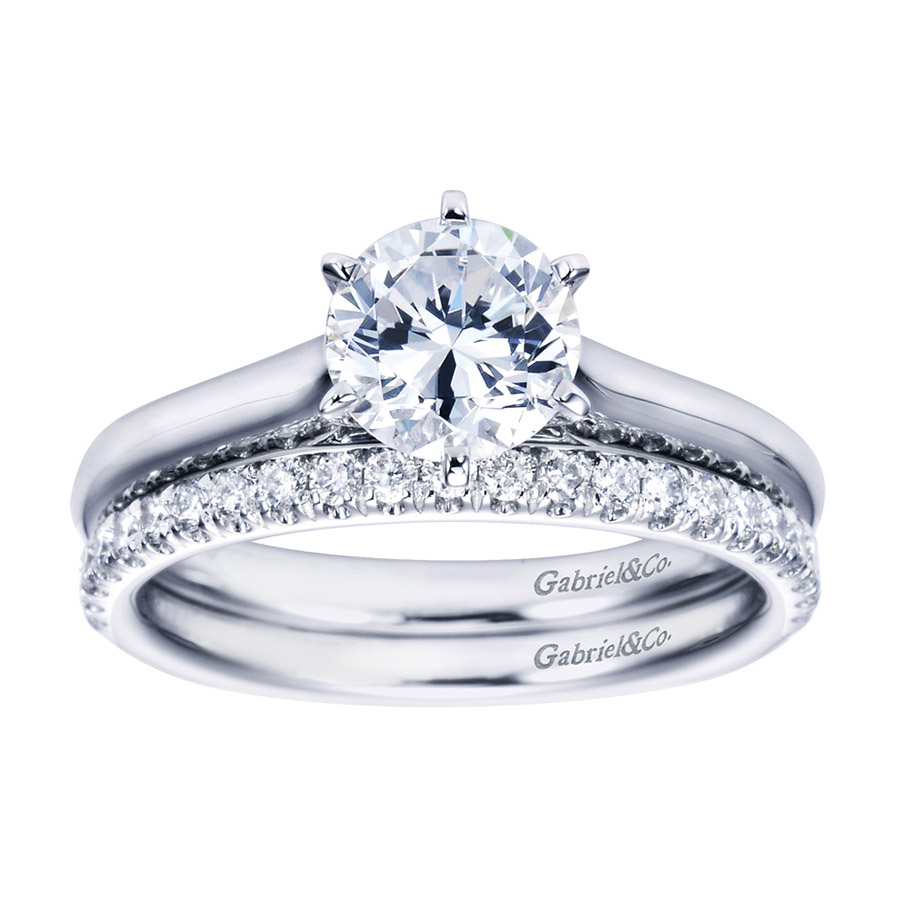 Gabriel Platinum Contemporary Engagement Ring ER6623PTJJJ