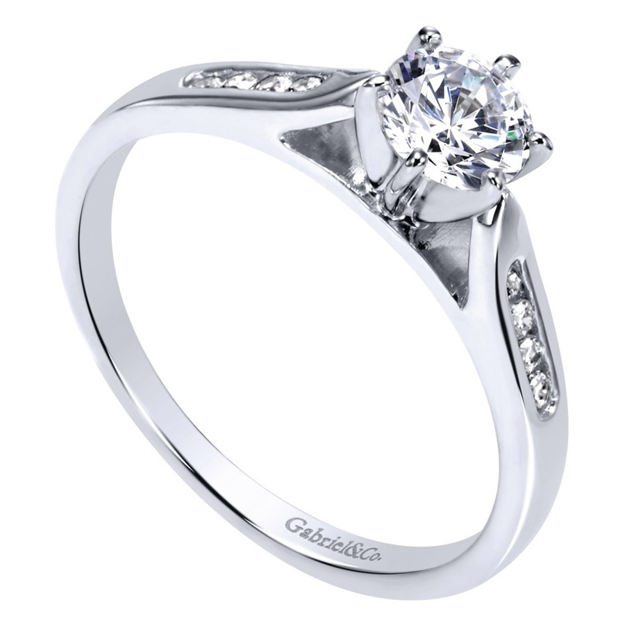 Gabriel Platinum Contemporary Engagement Ring ER2633PT3JJ
