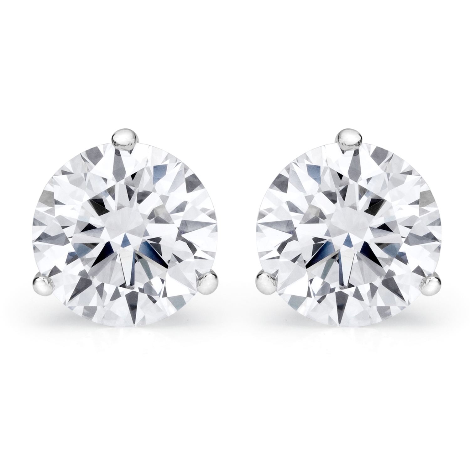 Diamond Stud Earrings Premier 0 25 2 00 Carat Total Weight