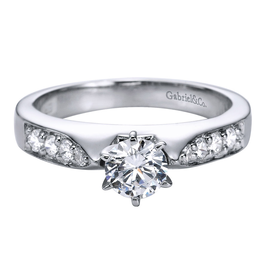 Gabriel Platinum Contemporary Engagement Ring ER1702PT3JJ