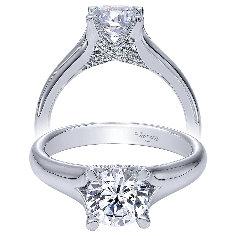 Taryn 14k White Gold Round Straight Engagement Ring TE10250W4JJJ 