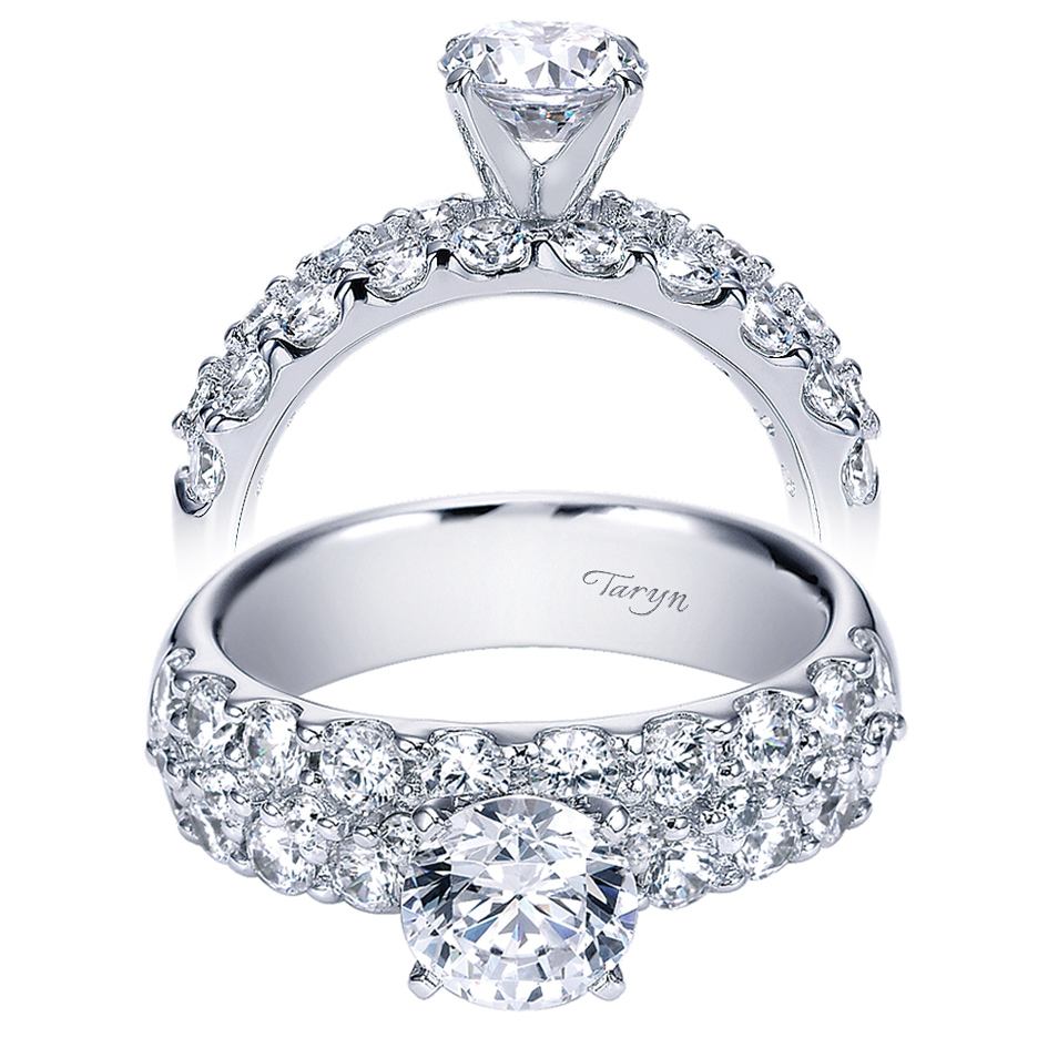 Taryn 14k White Gold Round Straight Engagement Ring TE4011W44JJ 