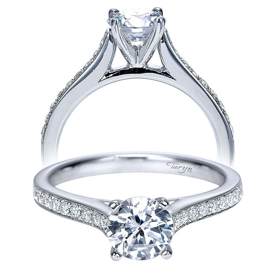Taryn 14k White Gold Round Straight Engagement Ring TE7990W44JJ