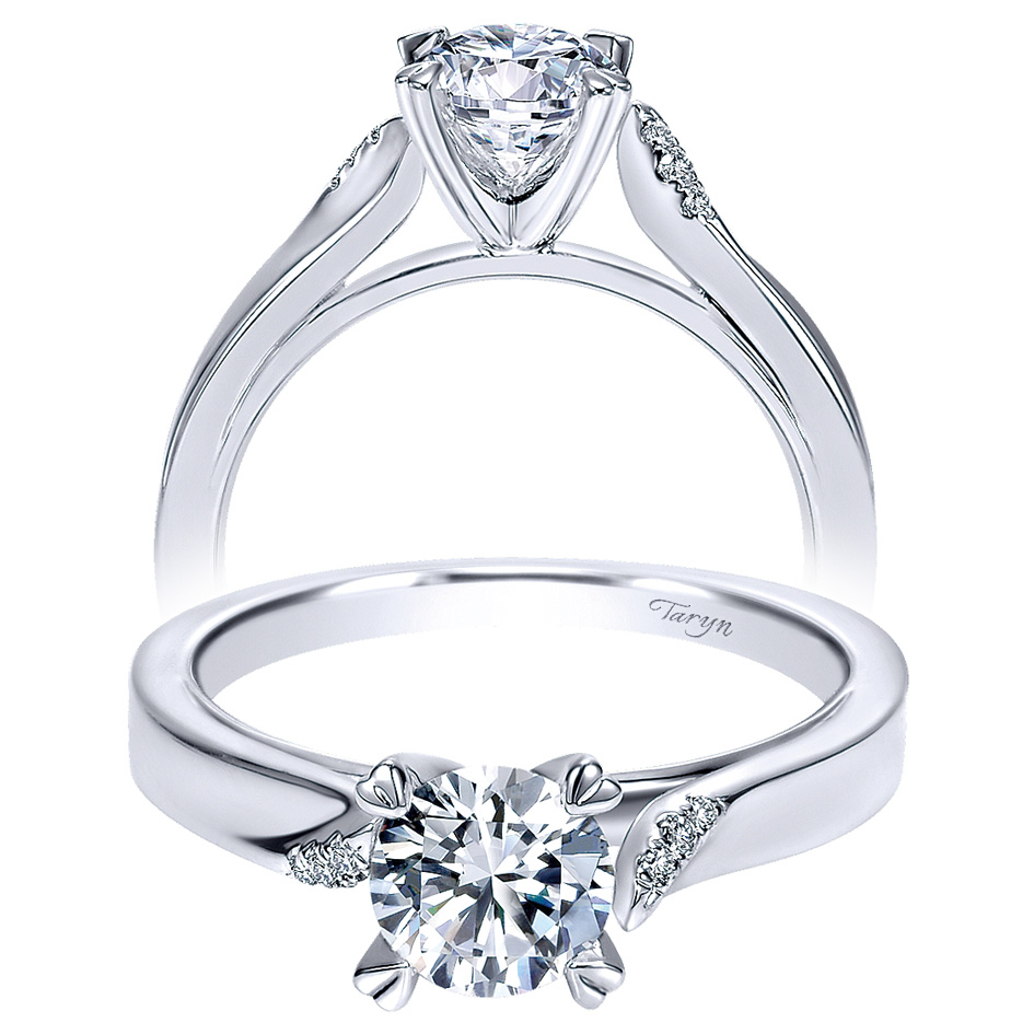 Taryn 14k White Gold Round Solitaire Engagement Ring TE8881W44JJ 