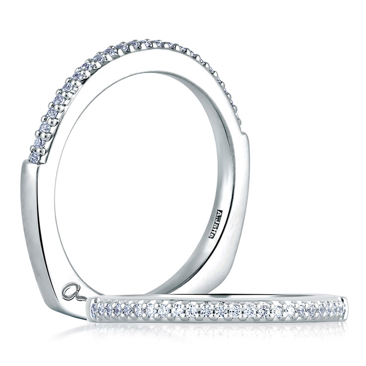 A.JAFFE Metropolitan Collection 14 Karat Diamond Wedding Ring MRS273 / 13