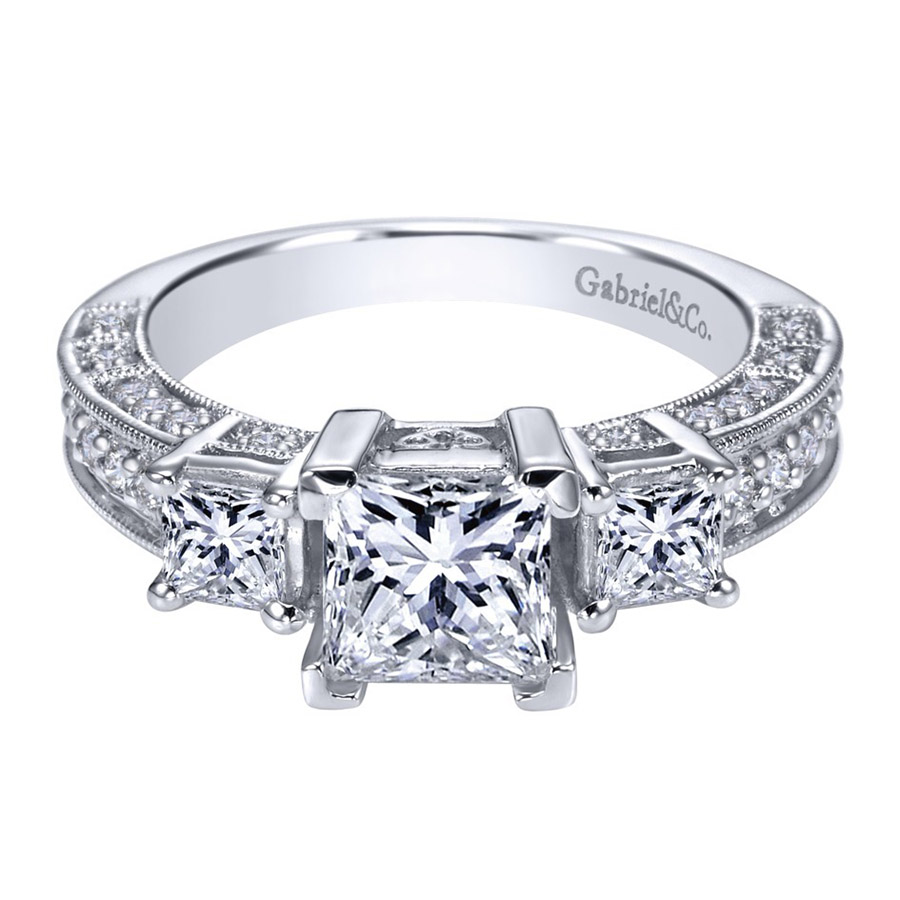 Gabriel Platinum Victorian Engagement Ring ER3891PT3JJ