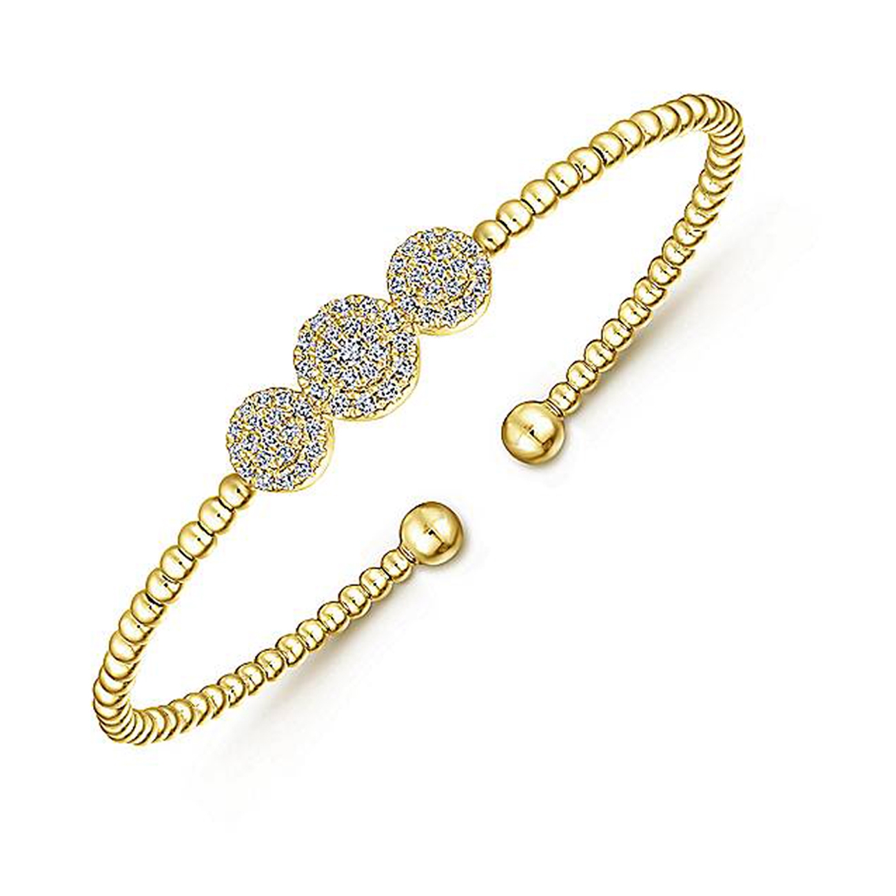 Gabriel Fashion 14 Karat Diamond Bujukan Bangle Bracelet BG4114Y45JJ