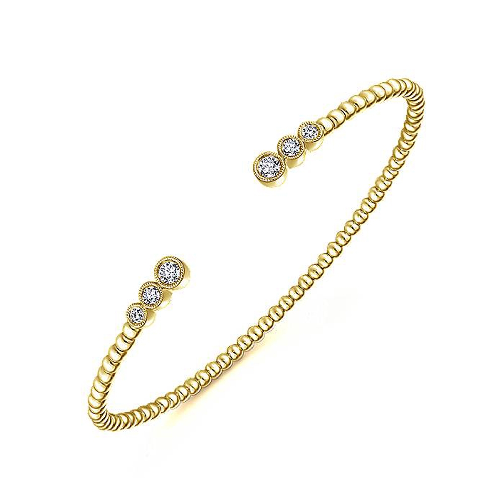 Gabriel Fashion 14 Karat Diamond Bujukan Bangle Bracelet BG4120Y45JJ