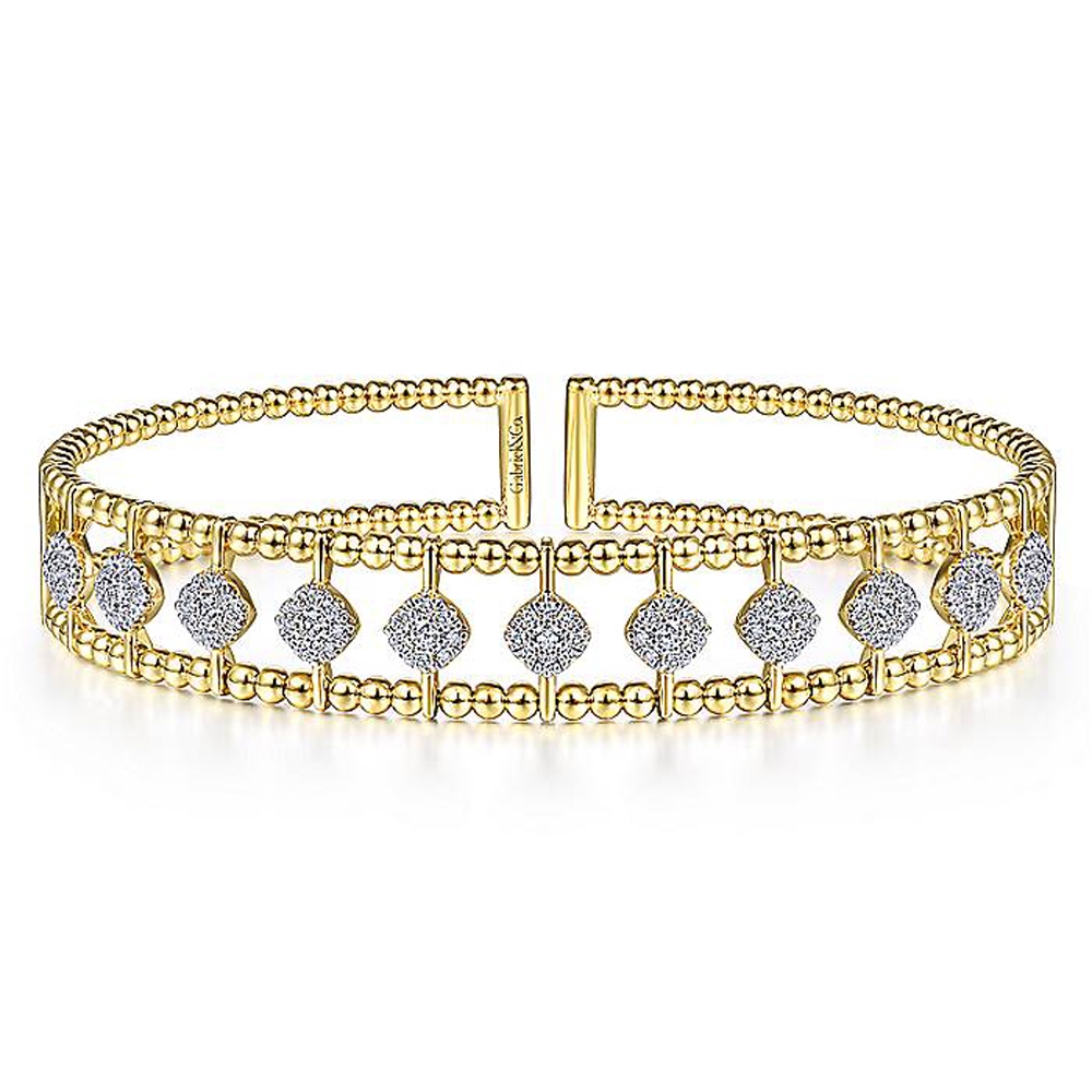 Gabriel Fashion 14 Karat Diamond Bujukan Bangle Bracelet BG4232-6Y45JJ