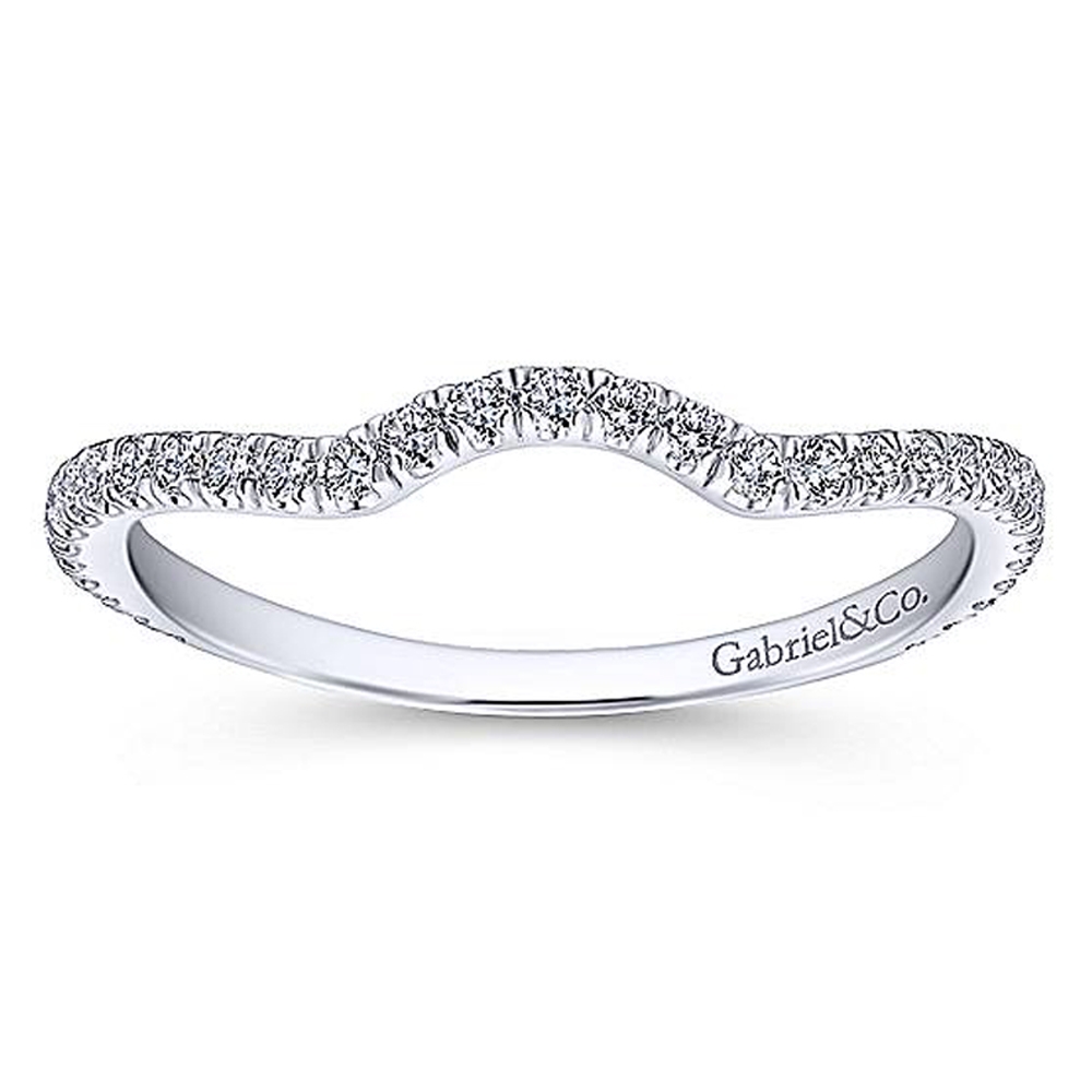 Gabriel Platinum Curved Wedding Band WB12627S3PT4JJ TQ