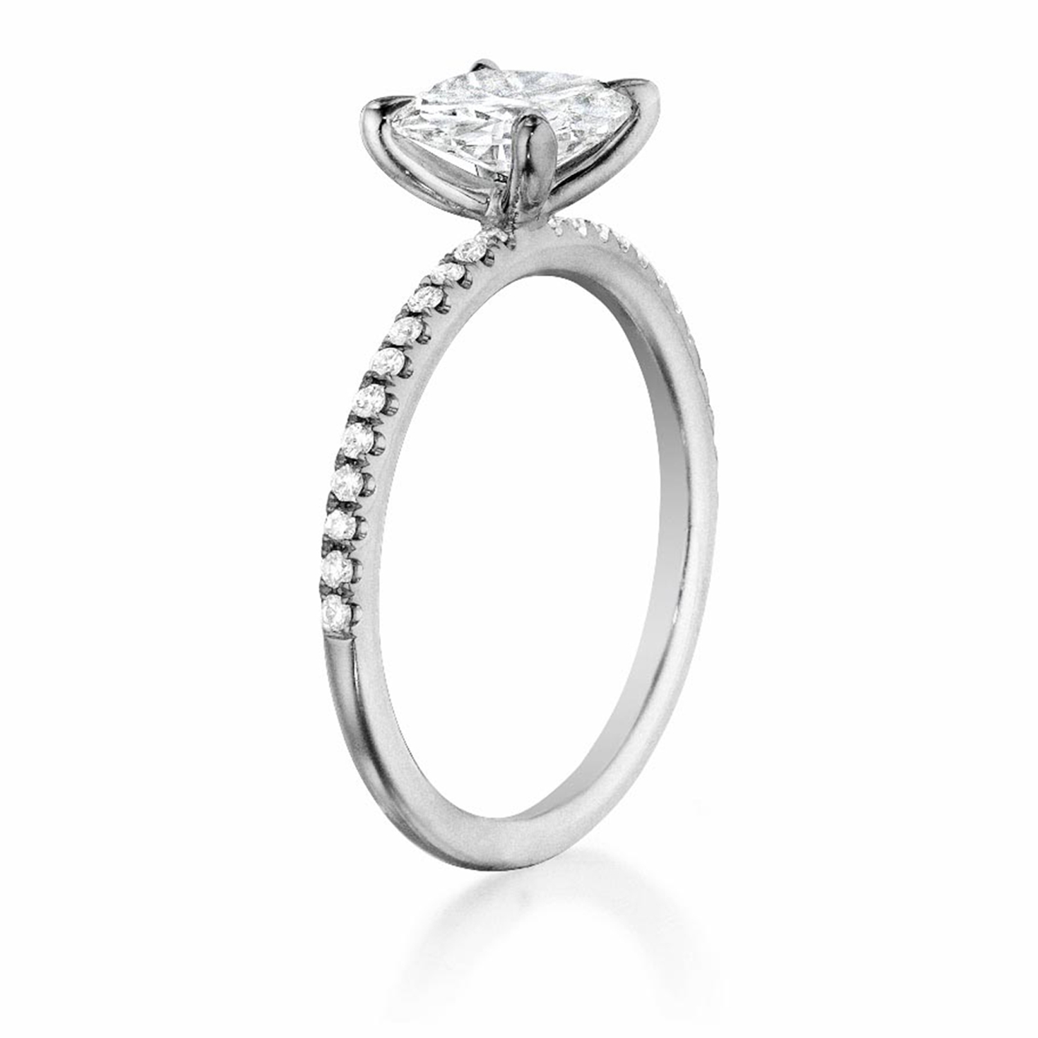 Henri Daussi ASX Cushion Halo Diamond Engagement Ring