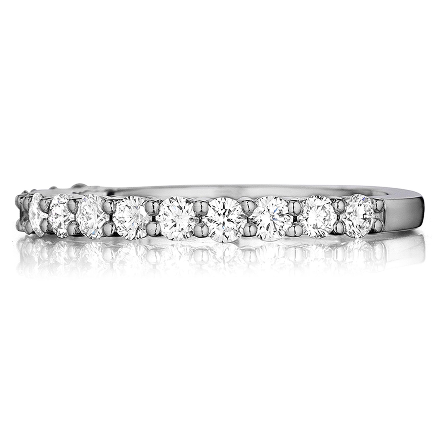 Henri Daussi R7 Band with a Single Line of Diamonds