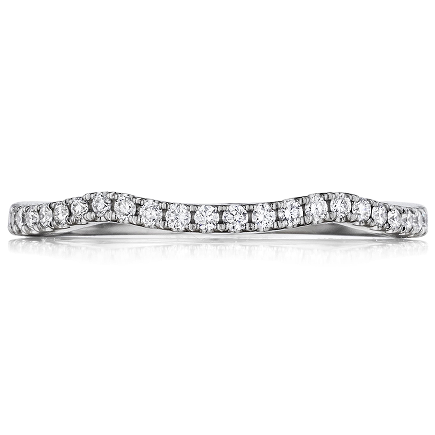 Henri Daussi WBWK Fitted Curved Diamond Wedding Ring