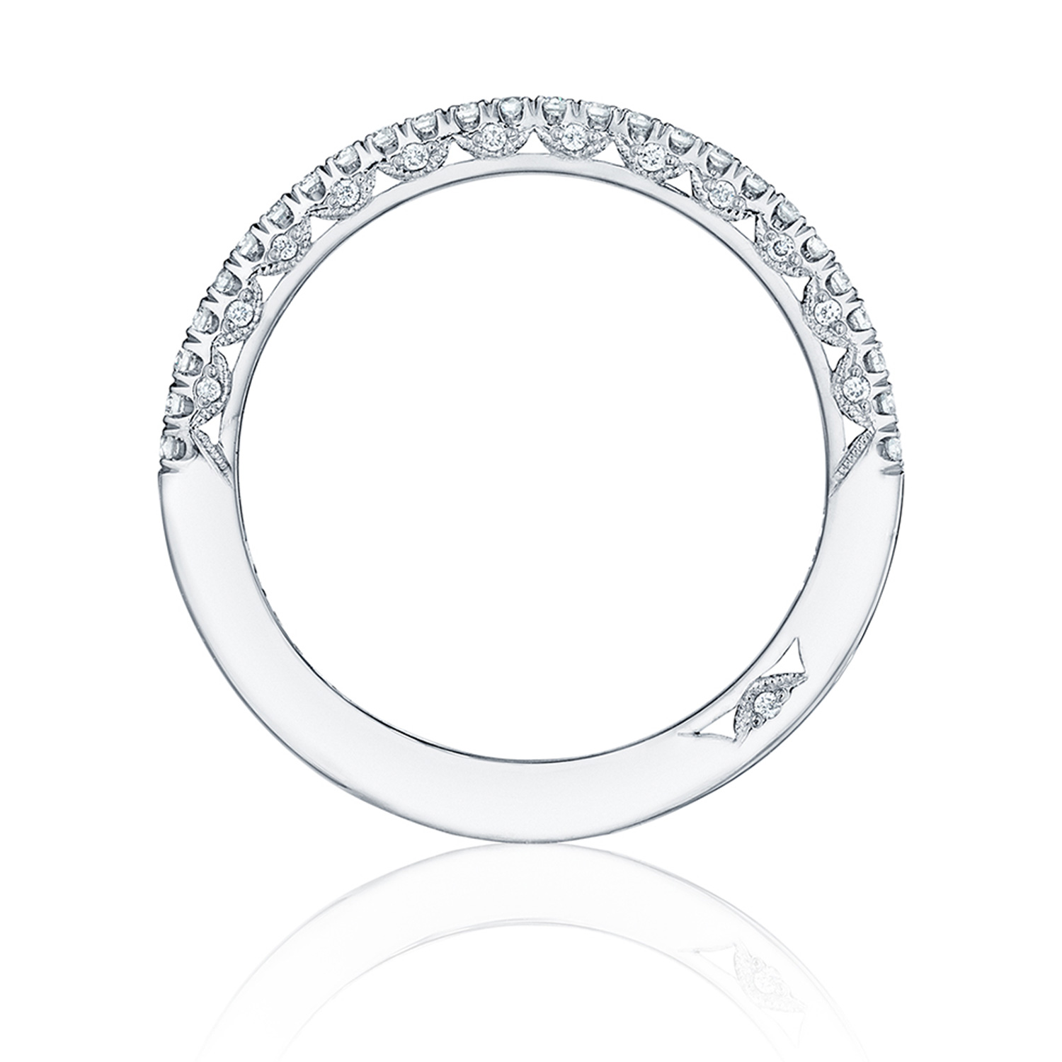 HT254515B12 Platinum Tacori Petite Crescent Diamond Wedding Ring Alternative View 1