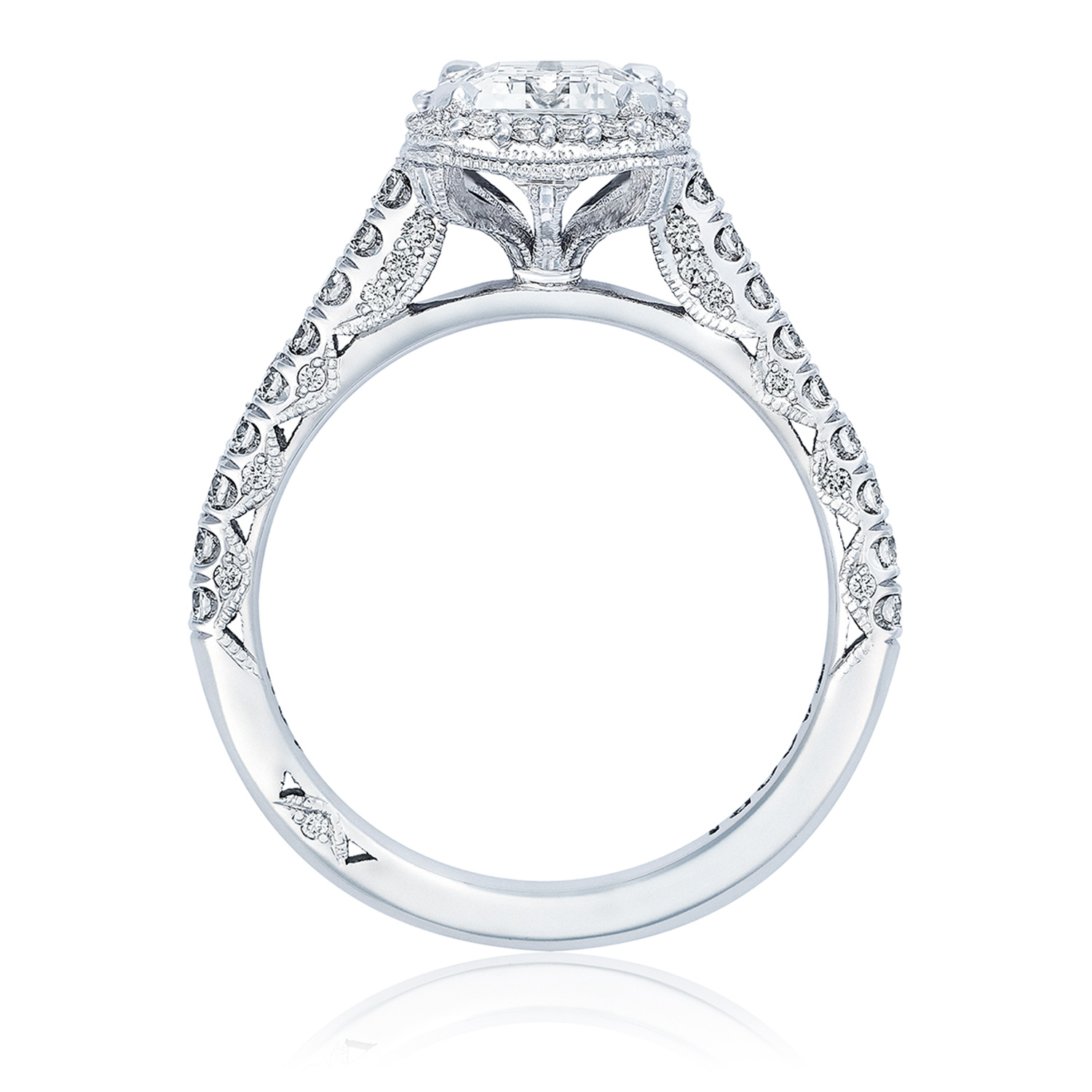 Tacori HT2547EC8X6 18 Karat Petite Crescent Engagement Ring