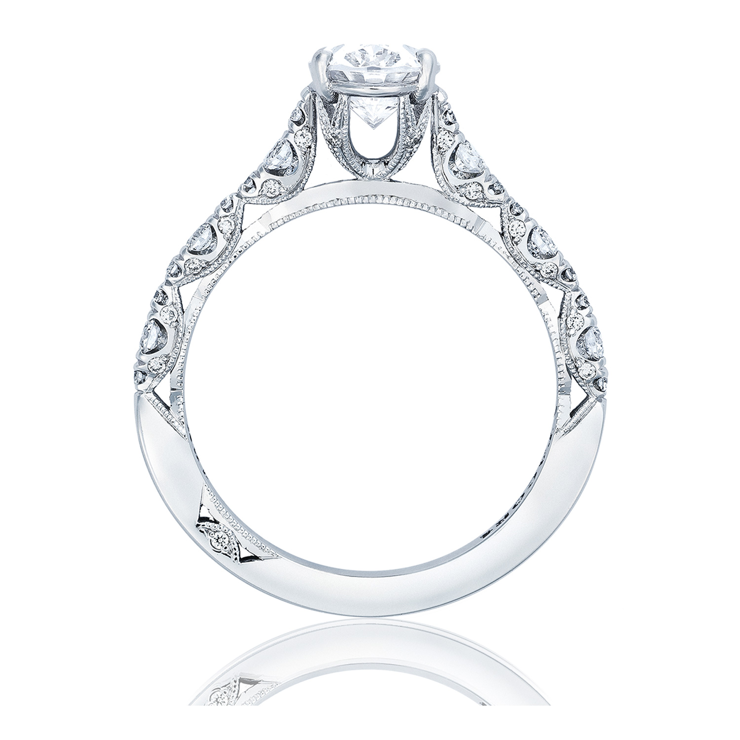 HT2558OV8X6 Platinum Tacori Petite Crescent Engagement Ring Alternative View 1