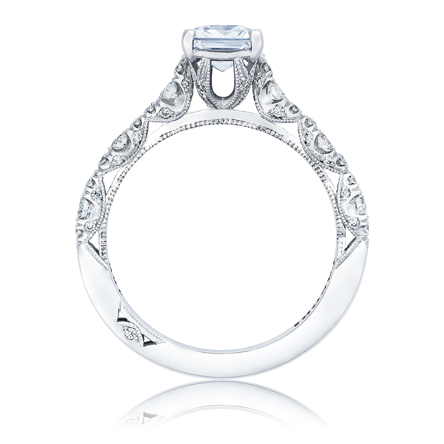 Tacori HT2558PR55 18 Karat Petite Crescent Engagement Ring