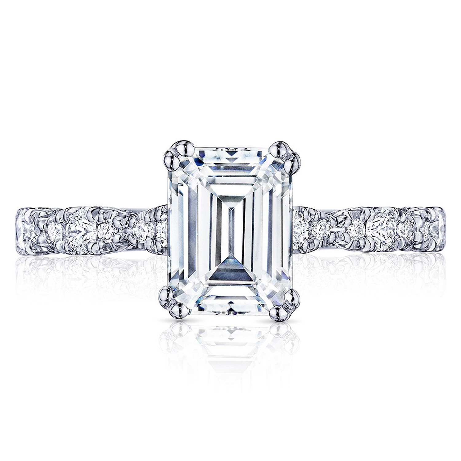 HT2559EC8X6 Platinum Tacori Petite Crescent Engagement Ring