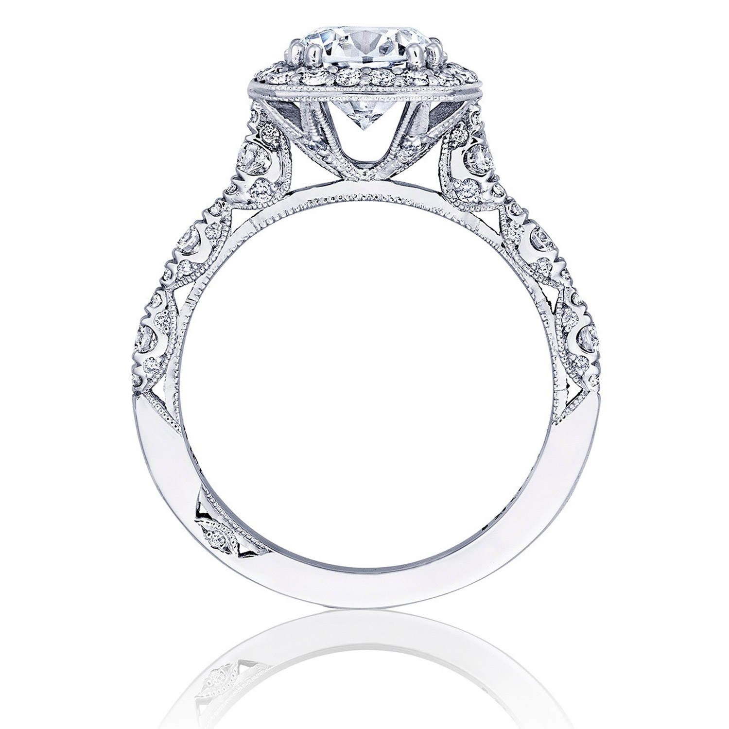 HT2560CU75 Platinum Tacori Petite Crescent Engagement Ring