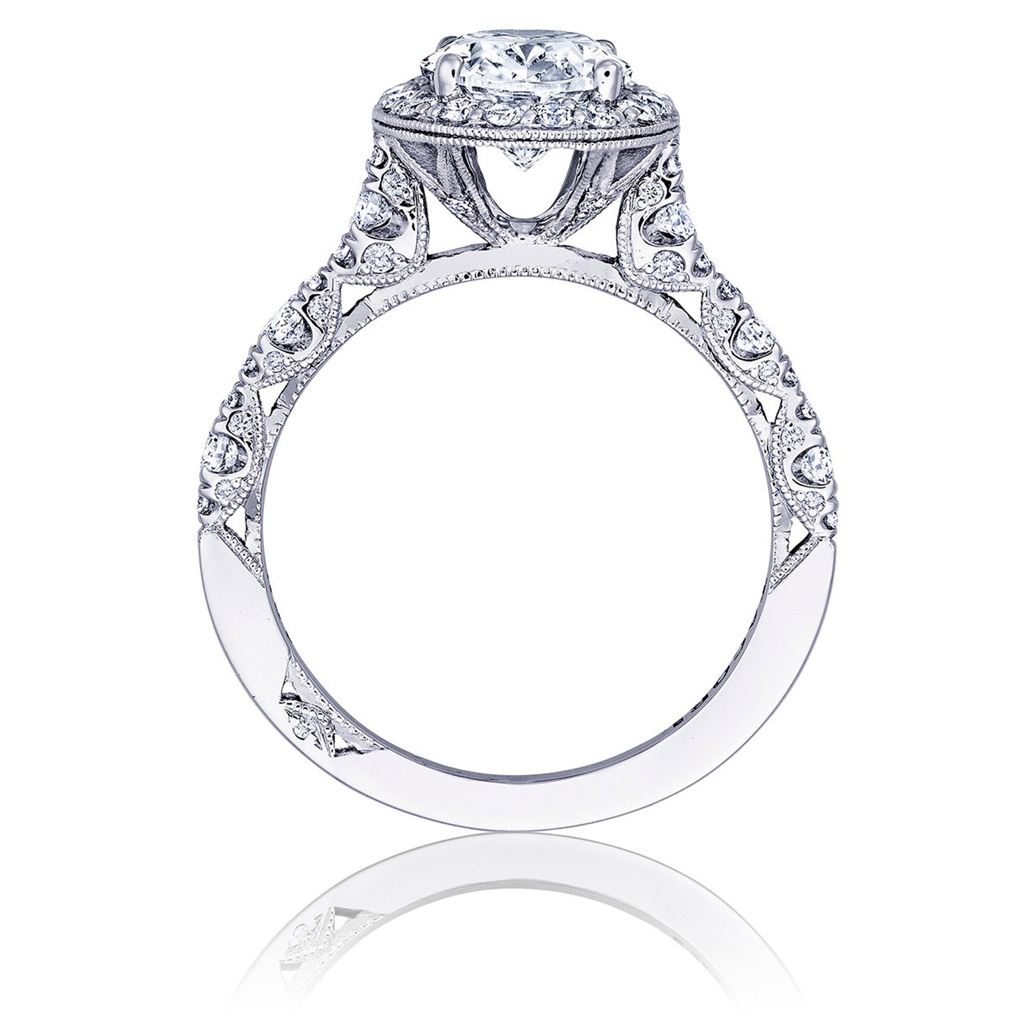 Tacori HT2560OV9X7 18 Karat Petite Crescent Engagement Ring