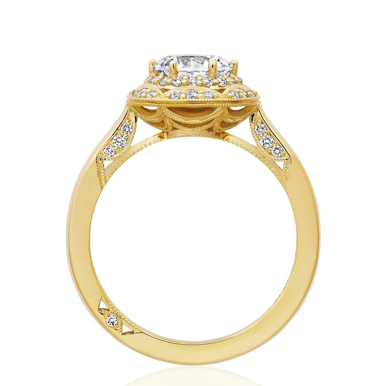 Tacori HT2563RD65Y 18 Karat Crescent Chandelier Engagement Ring