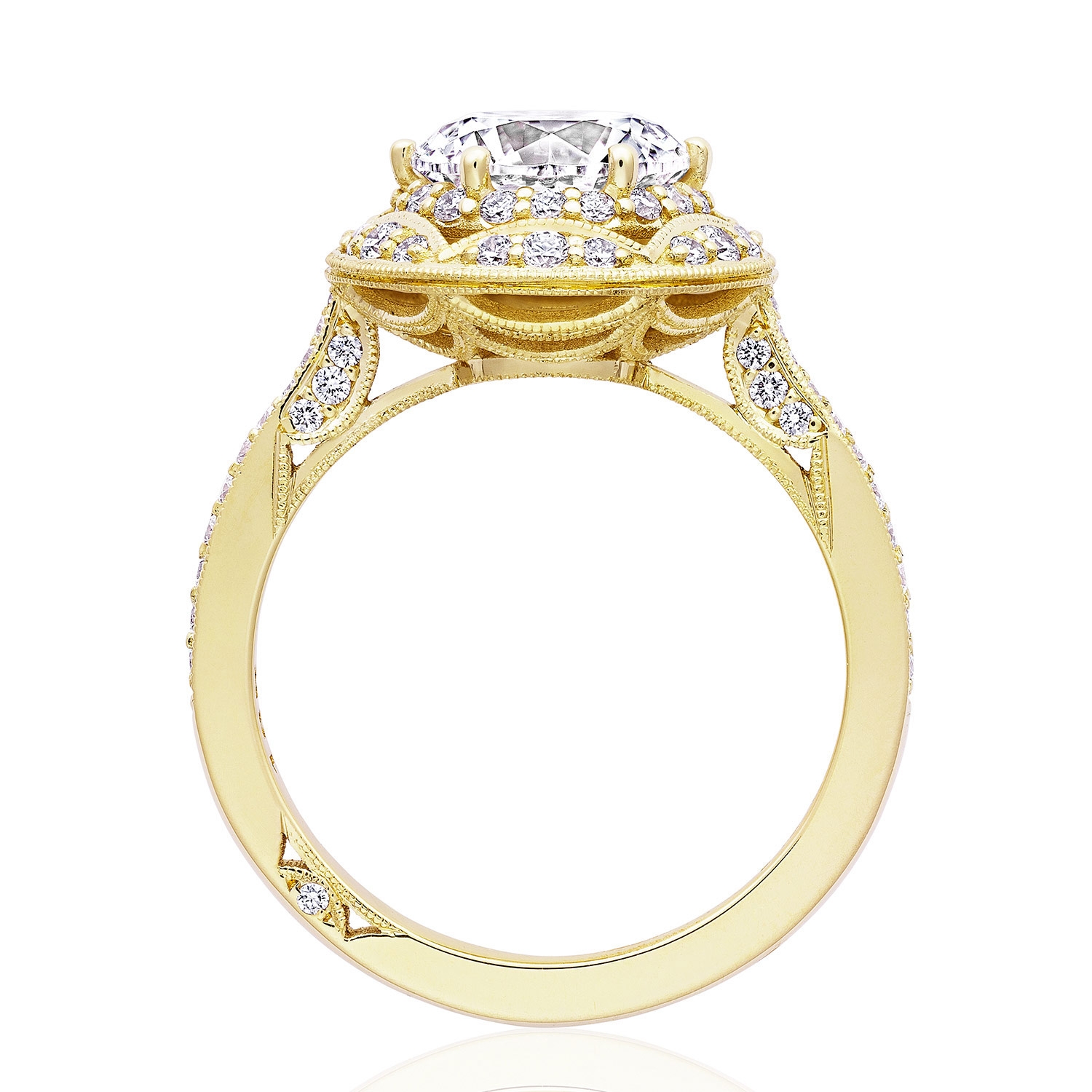 Tacori HT2564RD8Y 18 Karat Crescent Chandelier Engagement Ring