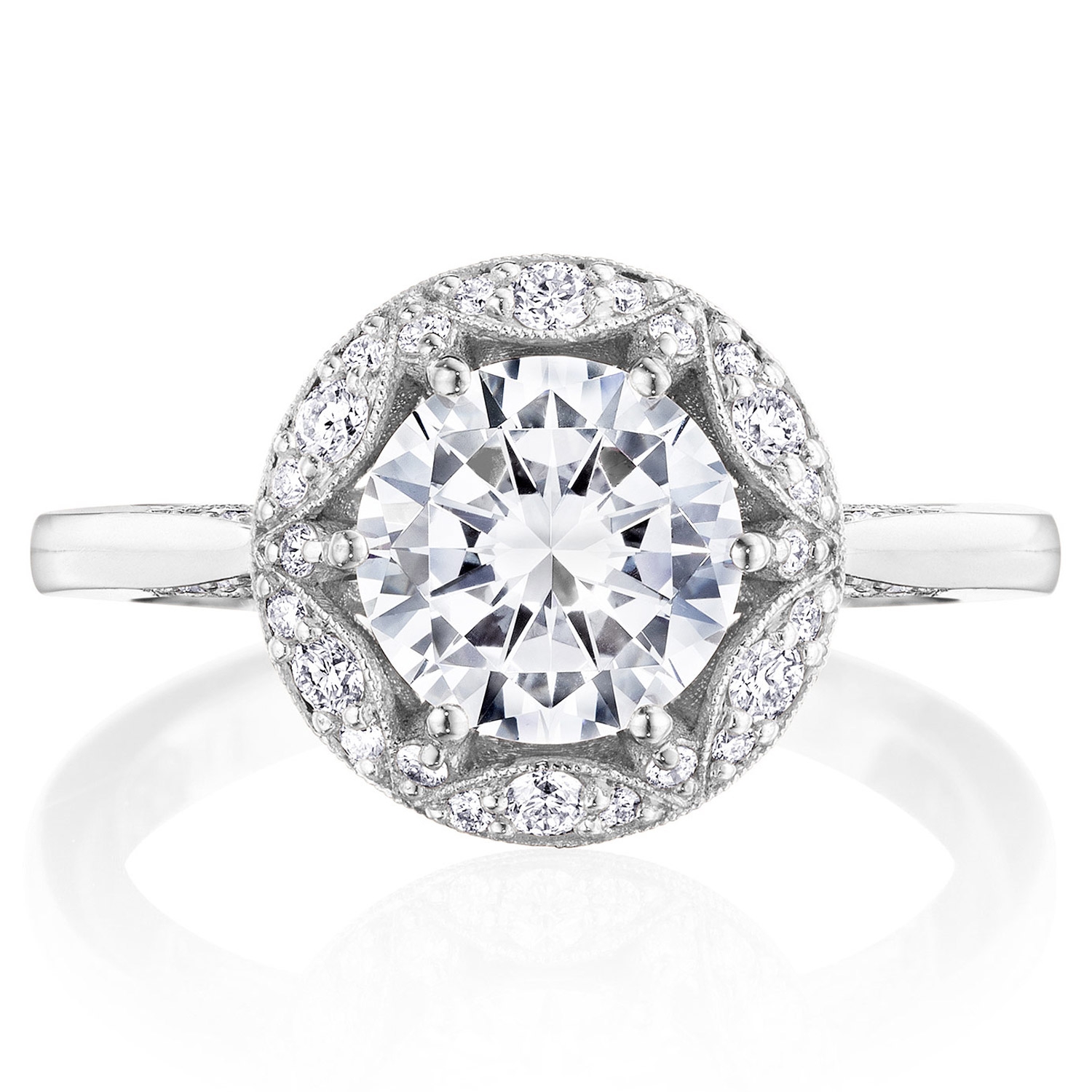 Tacori HT2567RD75 Platinum Crescent Chandelier Engagement Ring